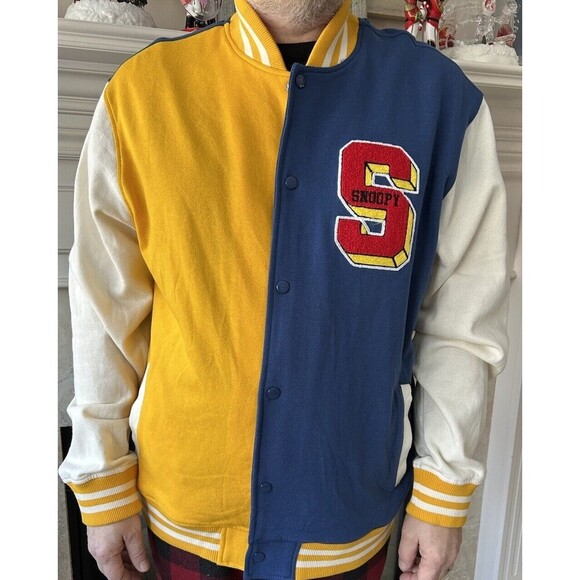 PEANUTS Snoopy Varsity University Bomber Jacket, ADULT Size XL New - Picture 6 of 11